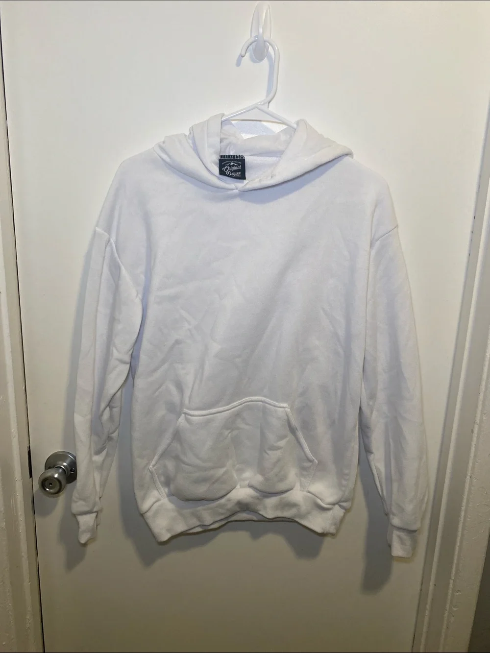 Original Deluxe White Pullover Hoodie Sweatshirt